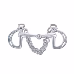 Mors avec gourmette pour cheval d'obstacles brisure simple creux Waldhausen