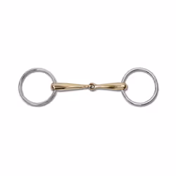 Mors 2 anneaux pour cheval brisure simple massif Waldhausen Cupris