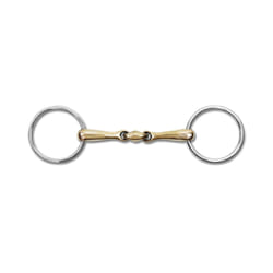 Mors 2 anneaux pour cheval brisure double massif Waldhausen Cupris