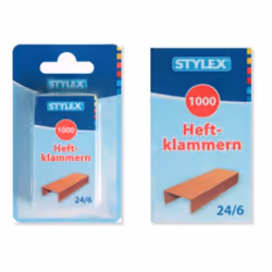 Stylex 31100, Pack d'agrafes, 24/6, 6 mm, 1000 agrafes, Papier