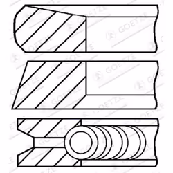 Jeu de segments de piston GOETZE 08-127400-00