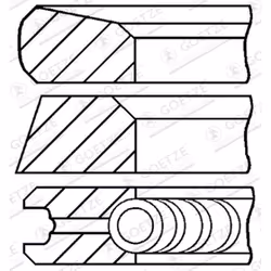 Jeu de segments de piston GOETZE 08-123700-00