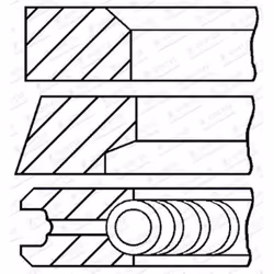 Jeu de segments de piston GOETZE 08-445100-00