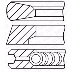 Jeu de segments de piston GOETZE 08-445200-00