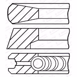 Jeu de segments de piston GOETZE 08-444500-00
