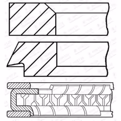 Jeu de segments de piston GOETZE 08-424800-10