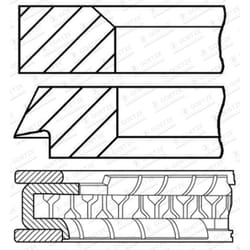 Jeu de segments de piston GOETZE 08-424800-10