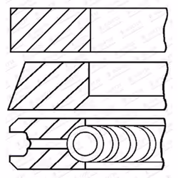 Jeu de segments de piston GOETZE 08-439100-10