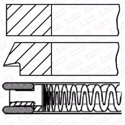 Jeu de segments de piston GOETZE 08-424307-00 - Vue supplémentaire 2