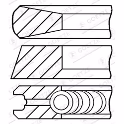Jeu de segments de piston GOETZE 08-135300-00