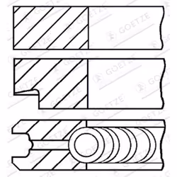 Jeu de segments de piston GOETZE 08-137600-00