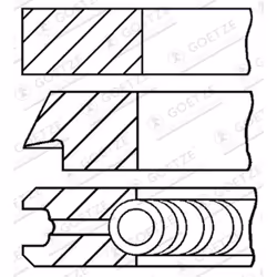 Jeu de segments de piston GOETZE 08-140807-00