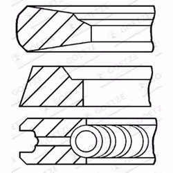 Jeu de segments de piston GOETZE 08-143600-00