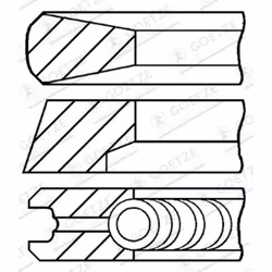 Jeu de segments de piston GOETZE 08-854700-00