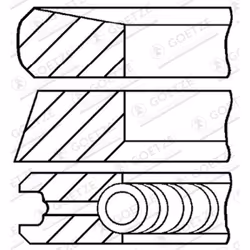 Jeu de segments de piston GOETZE 08-422000-00