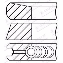 Jeu de segments de piston GOETZE 08-422400-00