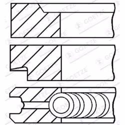 Jeu de segments de piston GOETZE 08-206808-00
