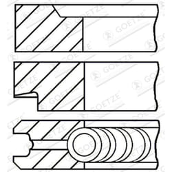 Jeu de segments de piston GOETZE 08-206808-00