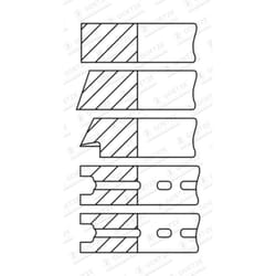 Jeu de segments de piston GOETZE 08-525100-00