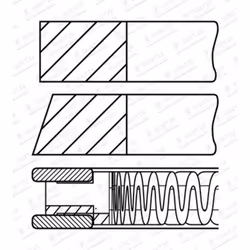 Jeu de segments de piston GOETZE 08-426100-00