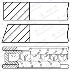 Jeu de segments de piston GOETZE 08-141207-00