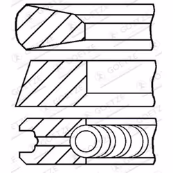 Jeu de segments de piston GOETZE 08-427400-00