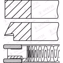 Jeu de segments de piston GOETZE 08-427800-00