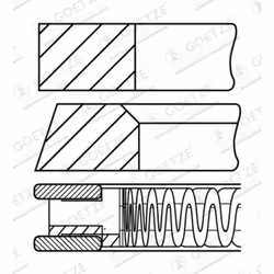 Jeu de segments de piston GOETZE 08-428500-00