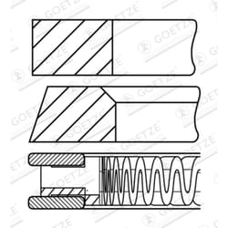 Jeu de segments de piston GOETZE 08-428500-00