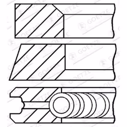 Jeu de segments de piston GOETZE 08-136400-10