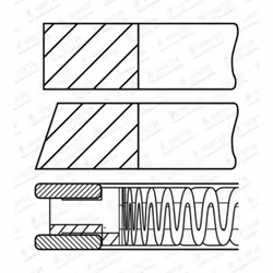 Jeu de segments de piston GOETZE 08-429900-00