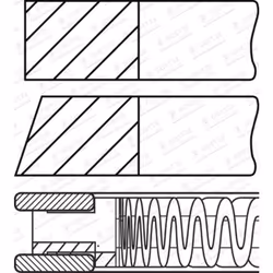 Jeu de segments de piston GOETZE 08-429900-00