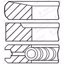 Jeu de segments de piston GOETZE 08-431707-00