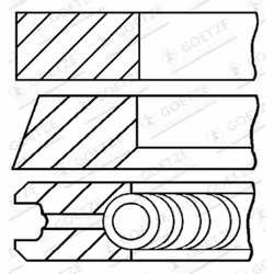 Jeu de segments de piston GOETZE 08-433000-00
