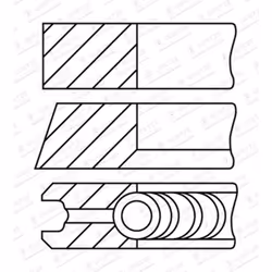 Jeu de segments de piston GOETZE 08-433100-00