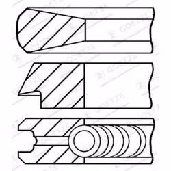 Jeu de segments de piston GOETZE 08-433607-00