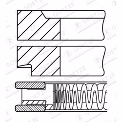 Jeu de segments de piston GOETZE 08-433900-00