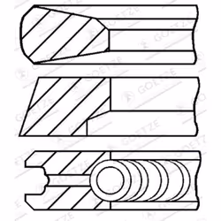 Jeu de segments de piston GOETZE 0843440000