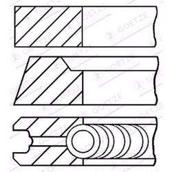 Jeu de segments de piston GOETZE 08-431800-00
