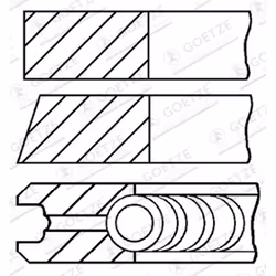 Jeu de segments de piston GOETZE 08-435700-00