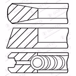 Jeu de segments de piston GOETZE 08-436700-00