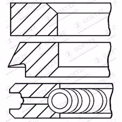 Jeu de segments de piston GOETZE 08-437000-00