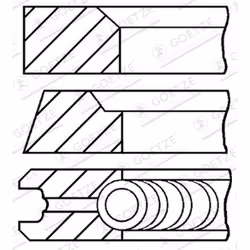 Jeu de segments de piston GOETZE 0884900000