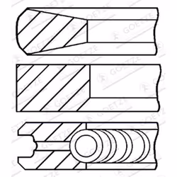 Jeu de segments de piston GOETZE 08-439000-00