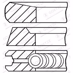 Jeu de segments de piston GOETZE 08-440300-00