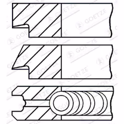 Jeu de segments de piston GOETZE 08-438300-00