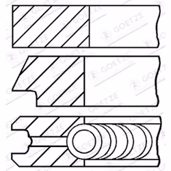 Jeu de segments de piston GOETZE 08-436506-00
