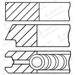 Jeu de segments de piston GOETZE 08-436506-00
