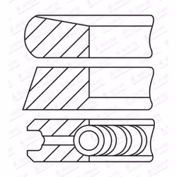 Jeu de segments de piston GOETZE 08-443100-00