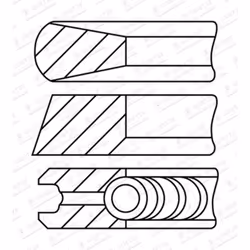 Jeu de segments de piston GOETZE 08-443400-00